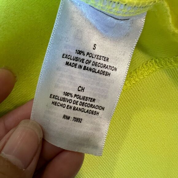 Manchester United Optic Yellow Black Full Zip Track Jacket Mens Sz Small Soccer - Picture 10 of 12